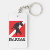 生命はボート及び犬Keychainとよりよいです キーホルダー (裏面)