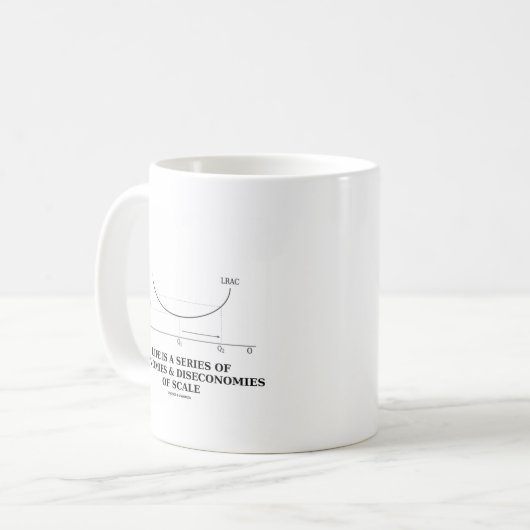 生命は一連の経済及び不経済です コーヒーマグカップ (正面左)