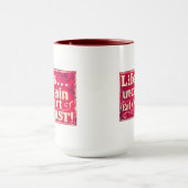 生命は不確かです-デザートの最初のコーヒー・マグを食べて下さい マグカップ (中央)