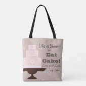 生命は不足分です従ってケーキを食べて下さい トートバッグ (裏面)