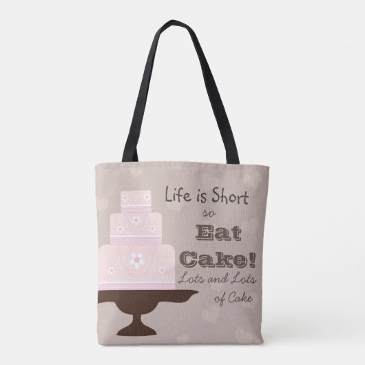生命は不足分です従ってケーキを食べて下さい トートバッグ (裏面)