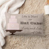 生命は不足分です従ってケーキを食べて下さい ランバークッション (ブランケット)