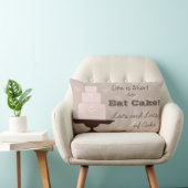 生命は不足分です従ってケーキを食べて下さい ランバークッション (椅子)