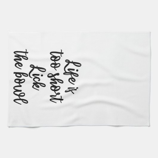 生命は余りに短いです舐めますボールタオルを キッチンタオル (横)
