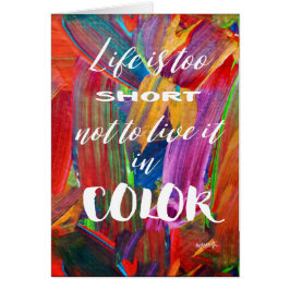 生命は余りに短いカラフルの抽象芸術のモダンのブランクです