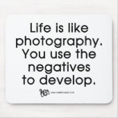 生命は写真撮影のようです マウスパッド (正面)