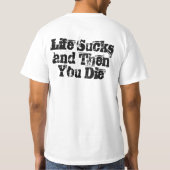 生命は吸い、それから死にます Tシャツ (裏面)