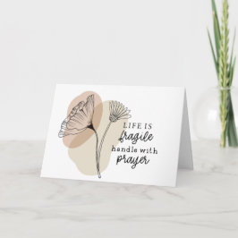 生命は壊れやすい柄で祈りの言葉 感動的 カード