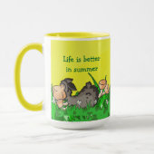 生命は夏のマグでよりよいです マグカップ (左)