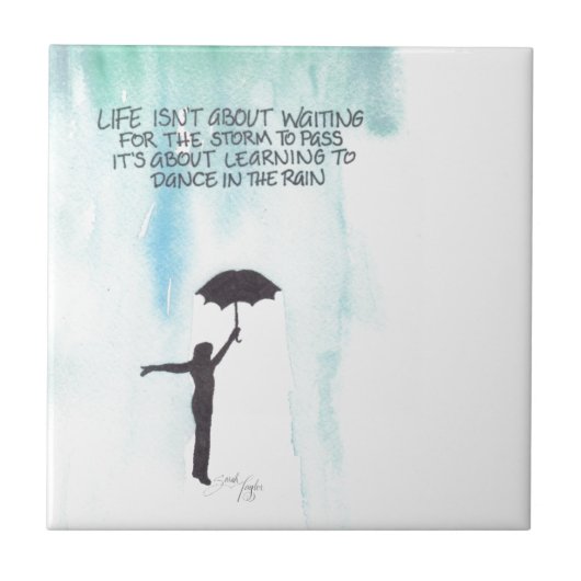 生命は嵐を待っていることについて渡るためにありません タイル (正面)