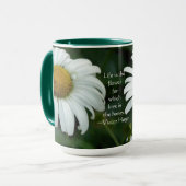 生命は引用文の花デイジーです マグカップ (正面左)