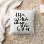 生命は微笑するとき-感動的な枕よりよいです クッション (ブランケット)