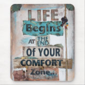 生命は心地よい帯の終わりから始まる マウスパッド (正面)