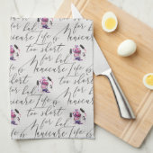 生命は悪いマニキュアパターンのために余りに短いです キッチンタオル (四つ折り)