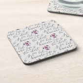 生命は悪いマニキュアパターンのために余りに短いです コースター (左側)