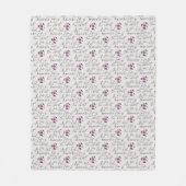 生命は悪いマニキュアパターンのために余りに短いです フリースブランケット (正面)