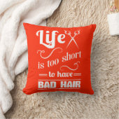 生命は悪い毛を経験するには余りにも短いです クッション (ブランケット)