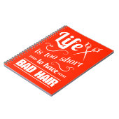 生命は悪い毛を経験するには余りにも短いです ノートブック (左側)