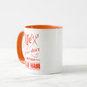 生命は悪い毛を経験するには余りにも短いです マグカップ (正面左)