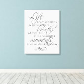 生命は我々が取る呼吸によって測定されない引用文 キャンバスプリント (インサイチュ (ウッドフロア))
