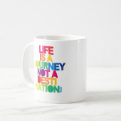 生命は旅行です コーヒーマグカップ (正面左)