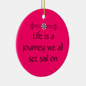 生命は旅行です セラミックオーナメント (右)