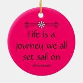 生命は旅行です セラミックオーナメント (裏面)
