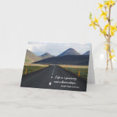 生命は旅行ない行先の挨拶状です カード (黄色い花)