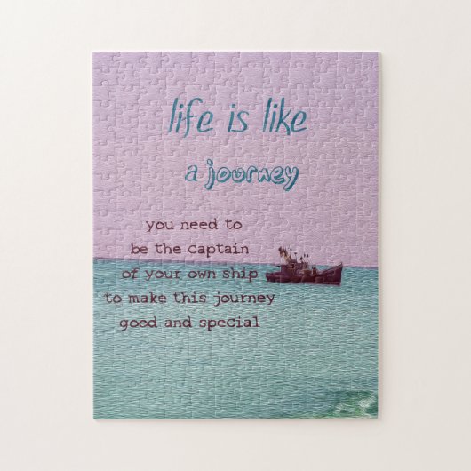 生命は旅行の感動的なデジタル芸術のようです ジグソーパズル (縦)