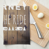 生命は旅行楽しみます乗車素朴なRVのキャンピングカーをです キッチンタオル (四つ折り)