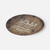 生命は旅行素朴な木RV退職パーティーです ペーパープレート (アングル)