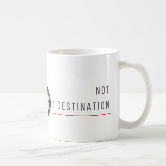 生命は旅行行先ではなく-コーヒー・マグです コーヒーマグカップ (右)