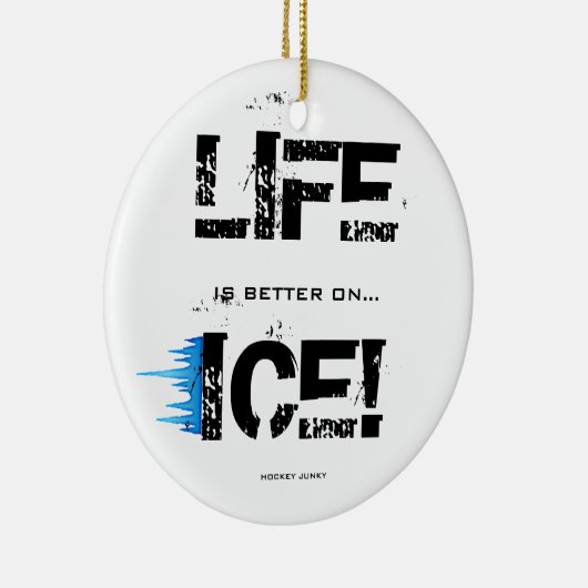 生命は氷でよりよいです! セラミックオーナメント (右)