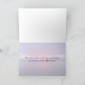 生命は永遠の愛です不滅の悔やみや弔慰の日没です カード (内部)