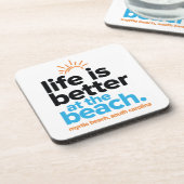 生命は浜でよりよいです コースター (左側)