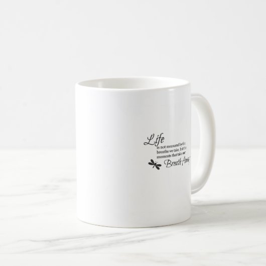 生命は測定されません コーヒーマグカップ (正面右)