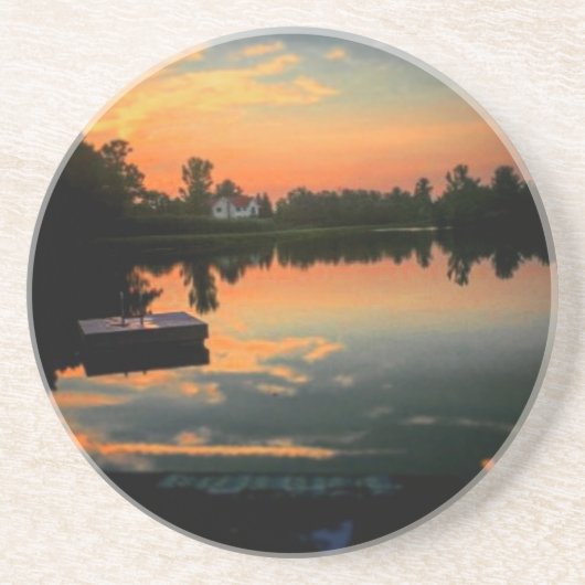 生命は湖でよりよいです コースター (正面)