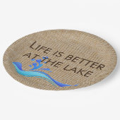 生命は湖のバーラップの紙皿でよりよいです ペーパープレート (アングル)