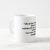 生命は犬のそりの競争のよう、…                  です コーヒーマグカップ (正面左)