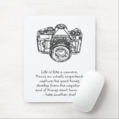 生命は白黒カメラの引用文のようです マウスパッド (マウス)