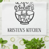 生命は短いです舐めますボールを個人化します台所タオルを キッチンタオル (折り畳み)