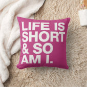 生命は短かったり及び従って私おもしろいな引用文のリバーシブルです クッション (ブランケット)