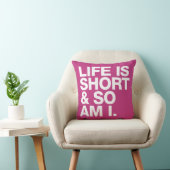 生命は短かったり及び従って私おもしろいな引用文のリバーシブルです クッション (椅子)