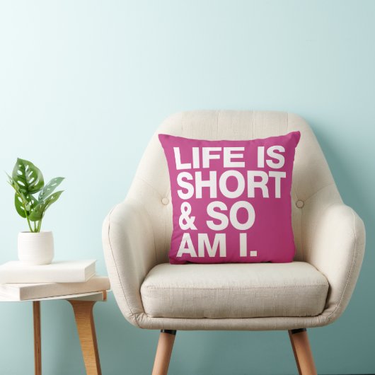 生命は短かったり及び従って私おもしろいな引用文のリバーシブルです クッション (椅子)