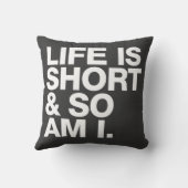 生命は短かったり及び従って私おもしろいな引用文のリバーシブルです クッション (裏面)