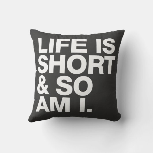 生命は短かったり及び従って私おもしろいな引用文のリバーシブルです クッション (裏面)