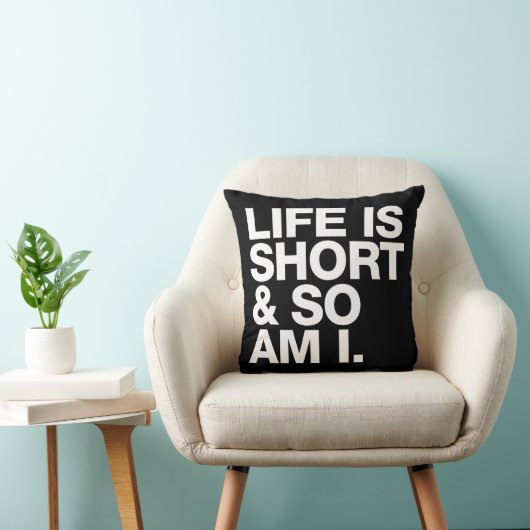 生命は短かったり及び従って私おもしろいな引用文のリバーシブルです クッション (椅子)