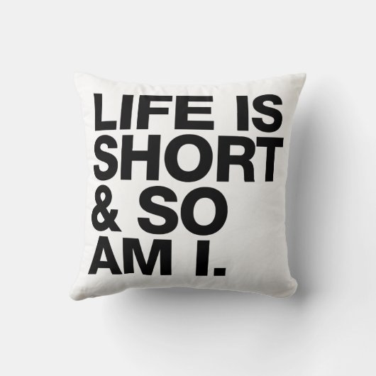 生命は短かったり及び従って私おもしろいな引用文のリバーシブルです クッション (裏面)