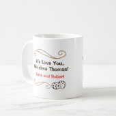 生命は祖母のマグでおいしいです コーヒーマグカップ (正面左)