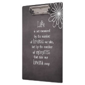 生命は私達が取る呼吸によって測定されていない引用文 クリップボード (左)